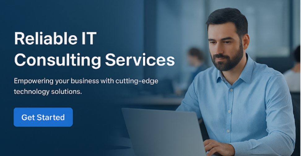 Professional IT consultant at work